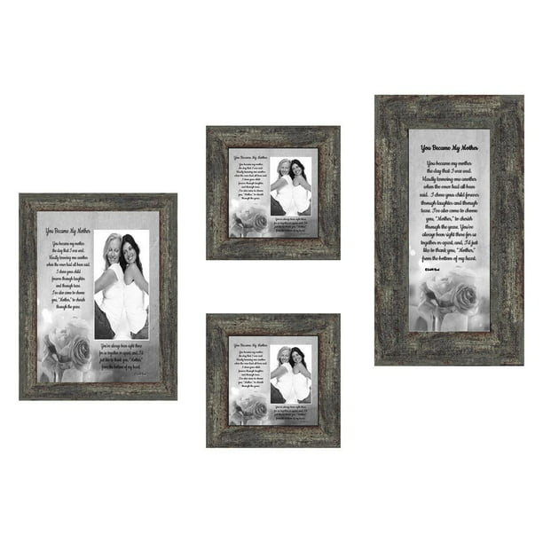 2 Black Picture Frames Set for Tabletop or Wall 5x7 